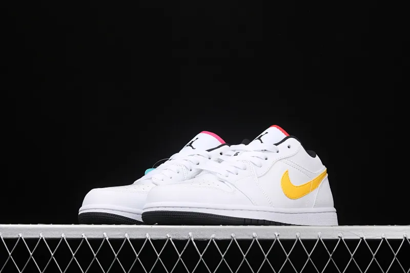 All categories Air Jordan Jordan series basketball shoes Air Jordan 1 Low New version Air Jordan 1 Low AJ1 Joe 1 white candy four-color hook low-top sneakers CW7009-100